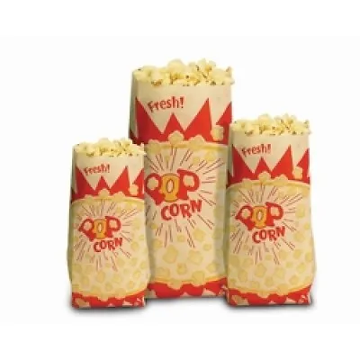 £4.99 • Buy Popcorn Paper Bags 2oz, Popcorn, Kernal Seeds, Maize, Popcorn Bags New 