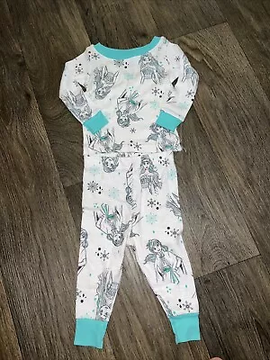 Disney's Frozen Elsa Anna Girls 2pc Fitted Toddler PJ Set 12months • $5