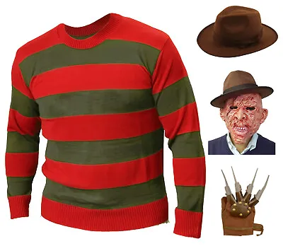 Men's Halloween Fancy Dress Horror Costume Adult Outfit Claw Mask Hat Jumper UK • £14.99