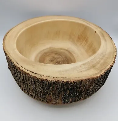 Lipper International Acacia Bark Slab Oval Bowl Wood Unique • $13.17