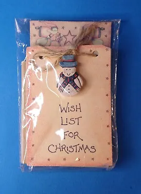 East Of India Christmas Wish List For Christmas With Pencil New Other 7.5 X 13cm • £2.75
