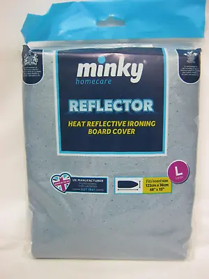 Minky Reflector Metalised Ironing Board Cover 122cm X 38cm Easy Tie Large • £8.95