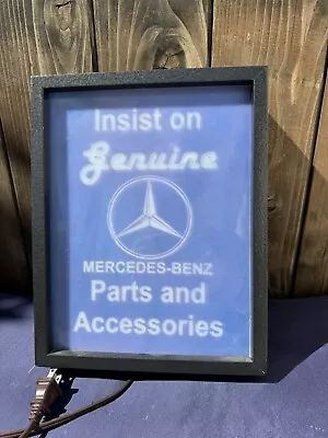 Vintage Mercedes Benz Parts And Accessories Light-Up Box Sign Interchangeable • $99.99