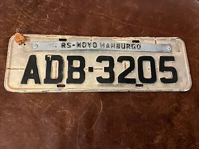 Brazil License Plate. Novo Hamburgo Brasil 🇧🇷 Brazilian Vintage Tag # ADB 3205 • $29.95