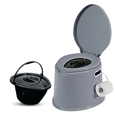 6l Portable Camping Toilet Compact Potty Loo Caravan Picnic Fishing Festivals • £17.45