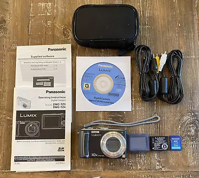 Panasonic LUMIX DMC-TZ4 8.1MP Digital Camera 10X Optical Zoom Black 1GB SD Card • $42