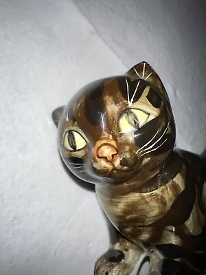 Seymour Mann Tabby Cat Kitten Striped Porcelain Figurine 70's Era Vintage • $12