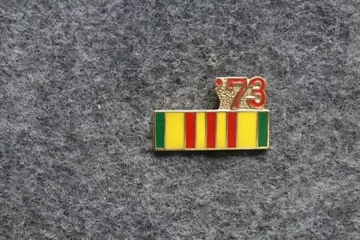 Military Hat | Lapel Pin: Vietnam '73 Ribbon Pin (7/8 ) • $9.99