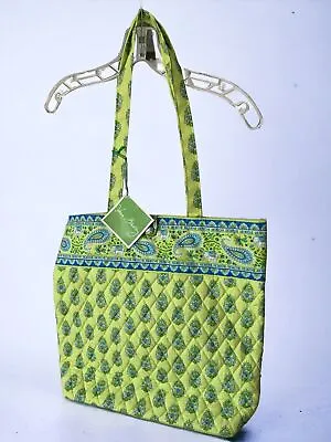 Vera Bradley Citrus Collections Inside Pocket Solid Base Vibrant Green Tote NEW • $44