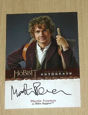 2014 Cryptozoic Hobbit Unexpected Journey Autograph Martin Freeman Bilbo Bag A17 • $299.99