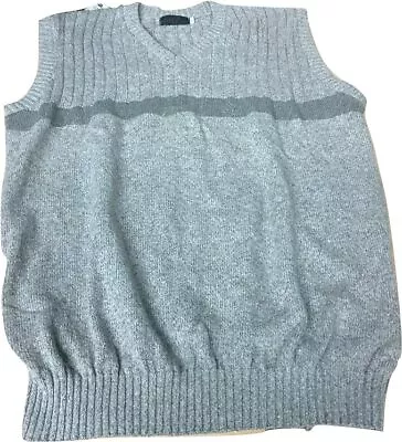 NWT 1X USA Made Cotton Acrylic Sweater Vest Sleeveless Sweater In Olive • $27.95