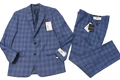 Lauren Ralph Lauren Men Suit Jacket Dress Pants New Ultraflex Classic Blue Plaid • $44.99