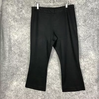 Cabi Kingston Trouser Pant Womens Size 14 Black Cropped Flared Ponte Chic #3394 • $24.99