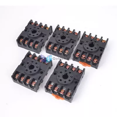 5Pcs PF083A 8 Pin Power Timer Relay Socket Base Holder For JTX-2C DH48S✦Kd • $8.41