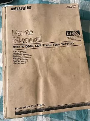 CAT Caterpillar D5M & LGP PARTS MANUAL BOOK CATALOG TRACTOR BULLDOZER Sn 3CR 6GN • $49.99