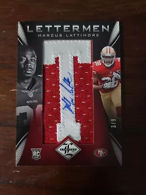 Marcus Lattimore 2013 Rc Auto Patch Letterman #3/9 Card #23 Panini Limited 49ers • $39.39