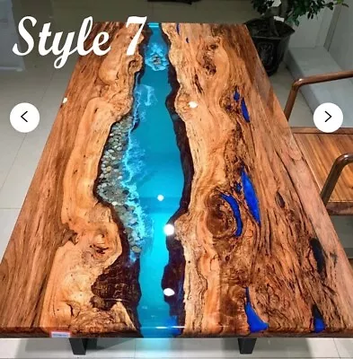 Epoxy Resin Top Center Dining Table Customized Kitchen Slab Table For Home Decor • $586.61