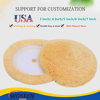 100% Wool Hook & Loop Grip Buffing Pad For Compound Cutting & Polishing For Auto • $14.10