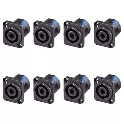 8x Neutrik NL4MPXX 4 Pole Speakon Connector Chassis Panel Mount Speaker Terminal • $52.06