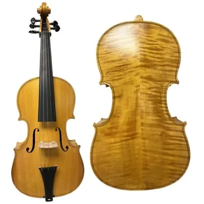 Hand Made Big 5 String Viola 17 7/8  Fretted Viola (455mm)very Resonant Sound • $899.10