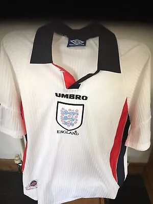 Retro England World Cup Home Shirt 1998 Size L • £19.99