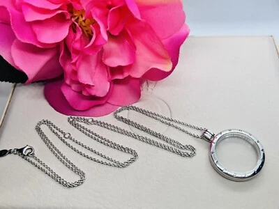 $149 • Buy PANDORA Floating Medium Locket Charm Pendant 70cm Chain Necklace #590530