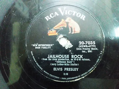 ELVIS PRESLEY Jailhouse Rock RCA VICTOR RARE 78 RPM RECORD S A G+ • $764.15