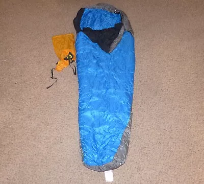 Mountain Hardwear Ultra Lamina 15° Sleeping Bag Blue Size Regular (31 X78 ) Nice • $99.95