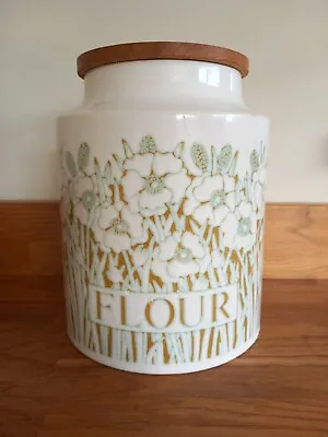  Cornrose Hornsea Storage FLOUR Jar Large Size Vintage Retro Ceramic Container • £14.50