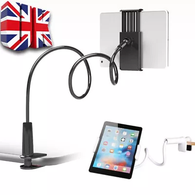 360º Gooseneck Table Holder Bed Stand Clamp Mount For IPad Tablet Flexible Arms • £7.97