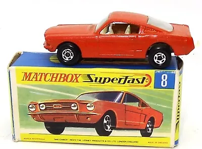 Lesney Matchbox No. 8 - 1966 Ford Mustang - Ultra Rare 'burnt Orange' Boxed • $318.48