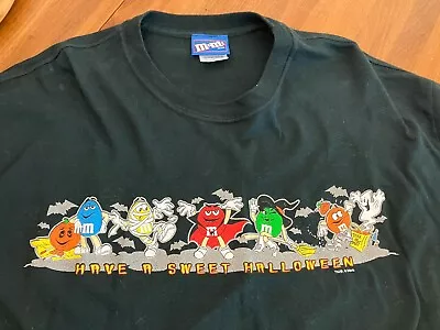 Vintage M&M’s Have A Sweet Halloween T-Shirt M & O Knits Men’s XL 90’s Y2K Candy • $24.99