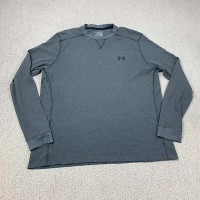 Under Armour ColdGear Loose Waffle Knit Thermal Shirt Men's 2XL Gray • $18.95