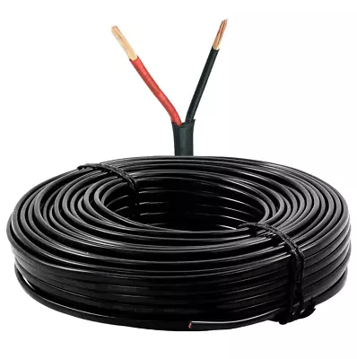 Two Core 2.5mm² Flat Electrical Wire Cable Black/Red Core CHOOSE LENGTH • £10