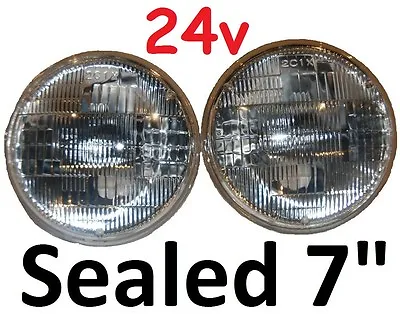 1pr 24V 7  Sealed Beam Headlights 75/50w Ford Bronco PickUp F350 F250  F150 F100 • $78.75