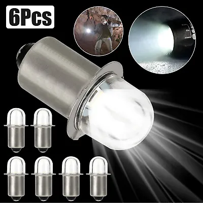 6pcs P13.5S LED Flashlight Lights Torch Lamp Bulbs 3V White Upgrade Replacement • $9.48