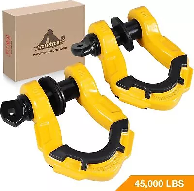 3/4  D-Rings Shackles W/7/8  Screw Pin-35T For Tow Strap Winch Off-Road Recovery • $28.99