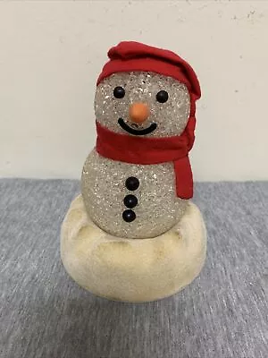 Vintage Plastic Popcorn Lighted Snowman Battery Operated • $14.99
