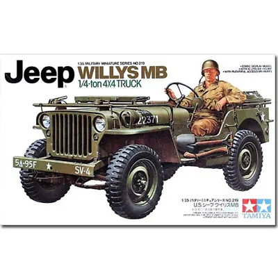 TAMIYA 35219 Jeep Willys MB. 1:4-ton 4x4 Truck 1:35 Military Model Kit • £14.95