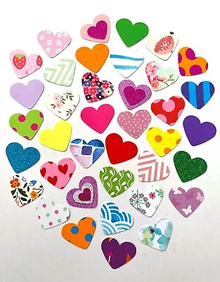 CARD HEARTS CARD MAKING TABLE CONFETTI CRAFT SHAPES SCRAPBOOKING X 50 • £1.85