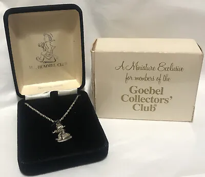 Goebel M I Hummel Club Sterling Silver Little Or Merry Wanderer Pendant Necklace • $24