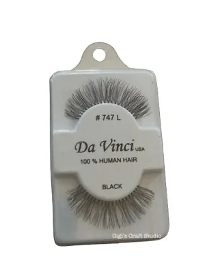 Da Vinci EYELASH Pair False Lashes BLACK 100% Human Hair #747 L NEW Item! • $7.85