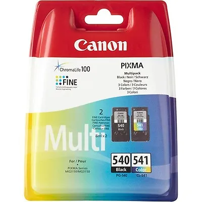 £34.75 • Buy Original Canon PG-540 & CL-541 Ink Cartridges For Canon Pixma MG3150