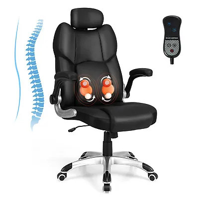 Kneading Massage Office Chair Height Adjustable Swivel Chair W/ Flip-up Armrests • $169.99