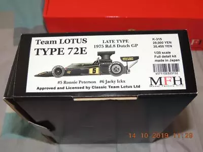 Model Factory Hiro Mfh 1/20 F1 Lotus 72e Dutch Gp Super Detail Kit K-315 • $299.99