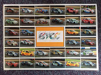 BTCC A3 Laminated Poster Drivers / Cars ~ 2017 Season MG HONDA FORD BMW SUBARU • £7.50