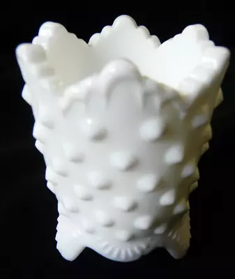 Vintage Fenton Hobnail Milk Glass Toothpick Holder • $9