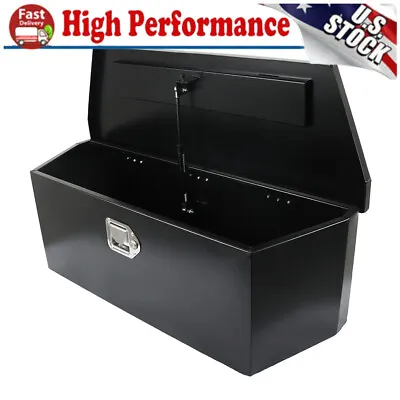 1×Trailer Tongue Box 2.31cu.ft.Trailer Tool Box Black Steel 35 X 12.2 X 11.8inch • $141.55