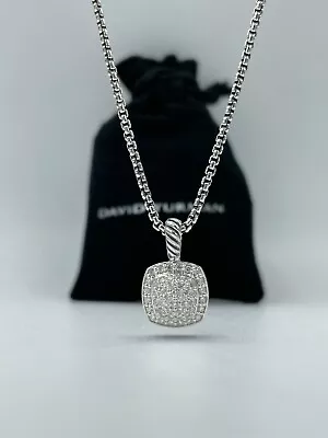 $499 • Buy David Yurman Pave Diamond Petite Albion Pendant Necklace 16-17'