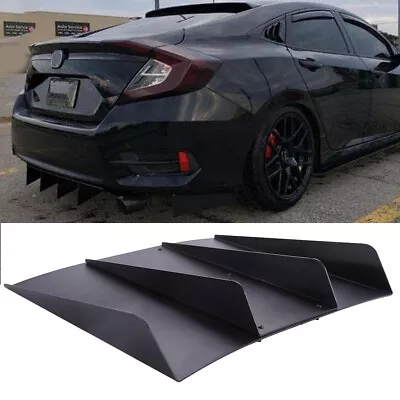 For Honda Civic Sedan Hatch 08-19 Rear Diffuser Bumper 4 Fins Spoiler Splitter • $69.43